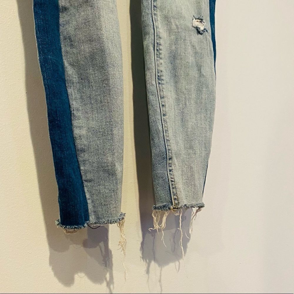 SPANX DISTRESSED RAW HEM SIDE PANEL SKINNY JEANS SIZE SMALL - Picture 8 of 10